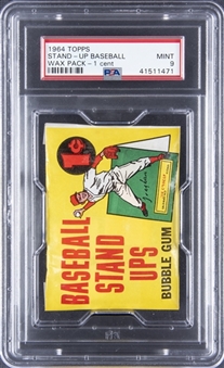 1964 Topps Baseball Stand Ups Wax Pack - PSA MINT 9